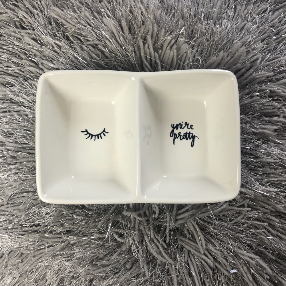 RAE DUNN You’re Pretty eyelash Trinket Tray dish